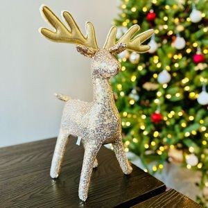 Target Gold Sequined Fabric Deer Animal Sculpture from Wondershop